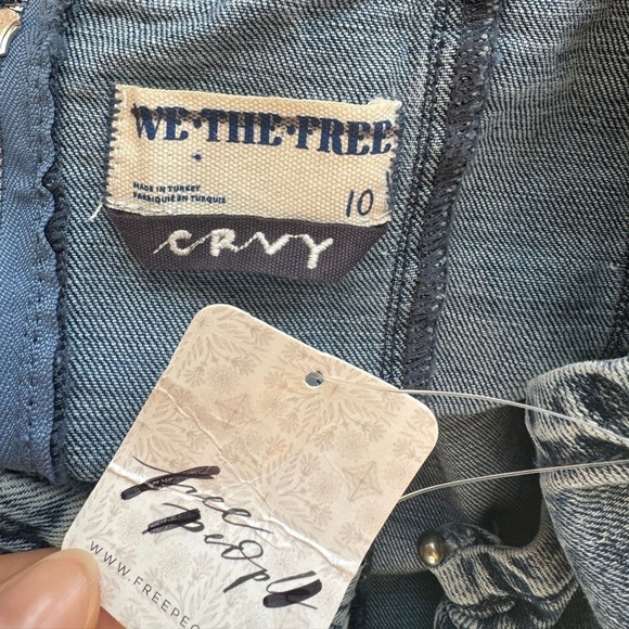 NWT Free People We The Free CRVY Femme Fatale One Piece Jumpsuit Denim Jean 10 - Picture 7 of 15